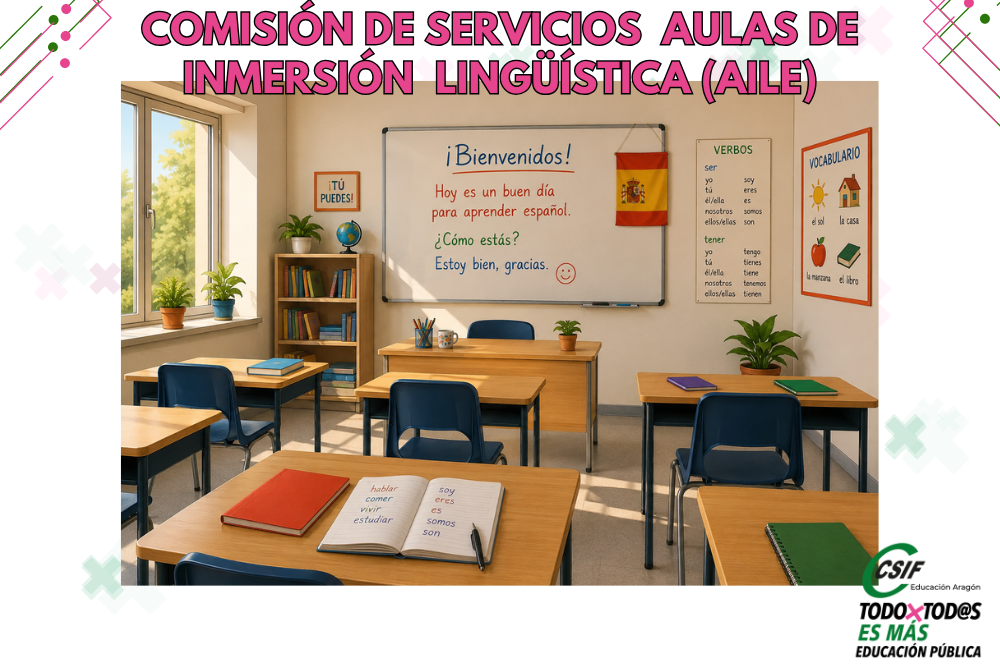 COMISIÓN DE SERVICIOS. AULAS DE INMERSIÓN LINGÜÍSTICA (AILE) CURSO 26/27