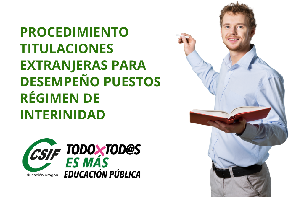 PROCEDIMIENTO TITULACIONES EXTRANJERAS PARA DESEMPEÑO PUESTOS RÉGIMEN DE INTERINIDAD